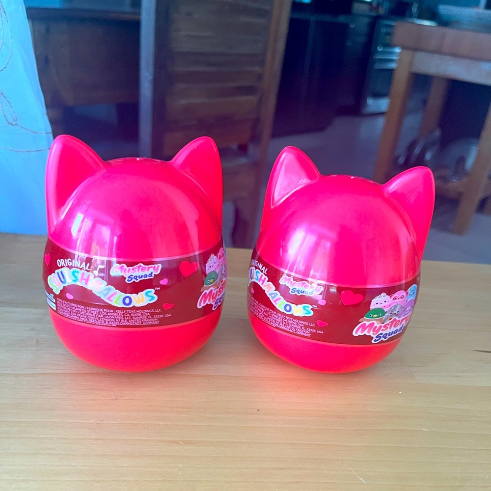 Valentine’s Day Kellytoy Squishmallows Lot of Two NIB Mystery Squad 4 inch plush